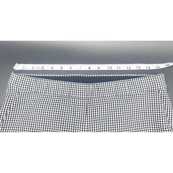 J.Jill Women’s Black & White Gingham Pull On Stretch Straight Leg Pants Sz 10 - Picture 8 of 11
